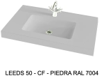 Plan vasque lavabo sur mesure : L 60 à 201 x P 40 à 51 cm, finition lisse mate, 10 couleurs au choix, Anti bactérien, résine Akrytan® teinté dans la masse, Livraison Offerte.